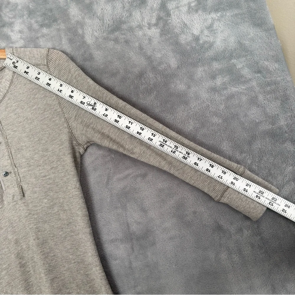 Polo Ralph Lauren Henley Maxi Style Long Dress Grey Medium Thermal  Waffle - Picture 14 of 15